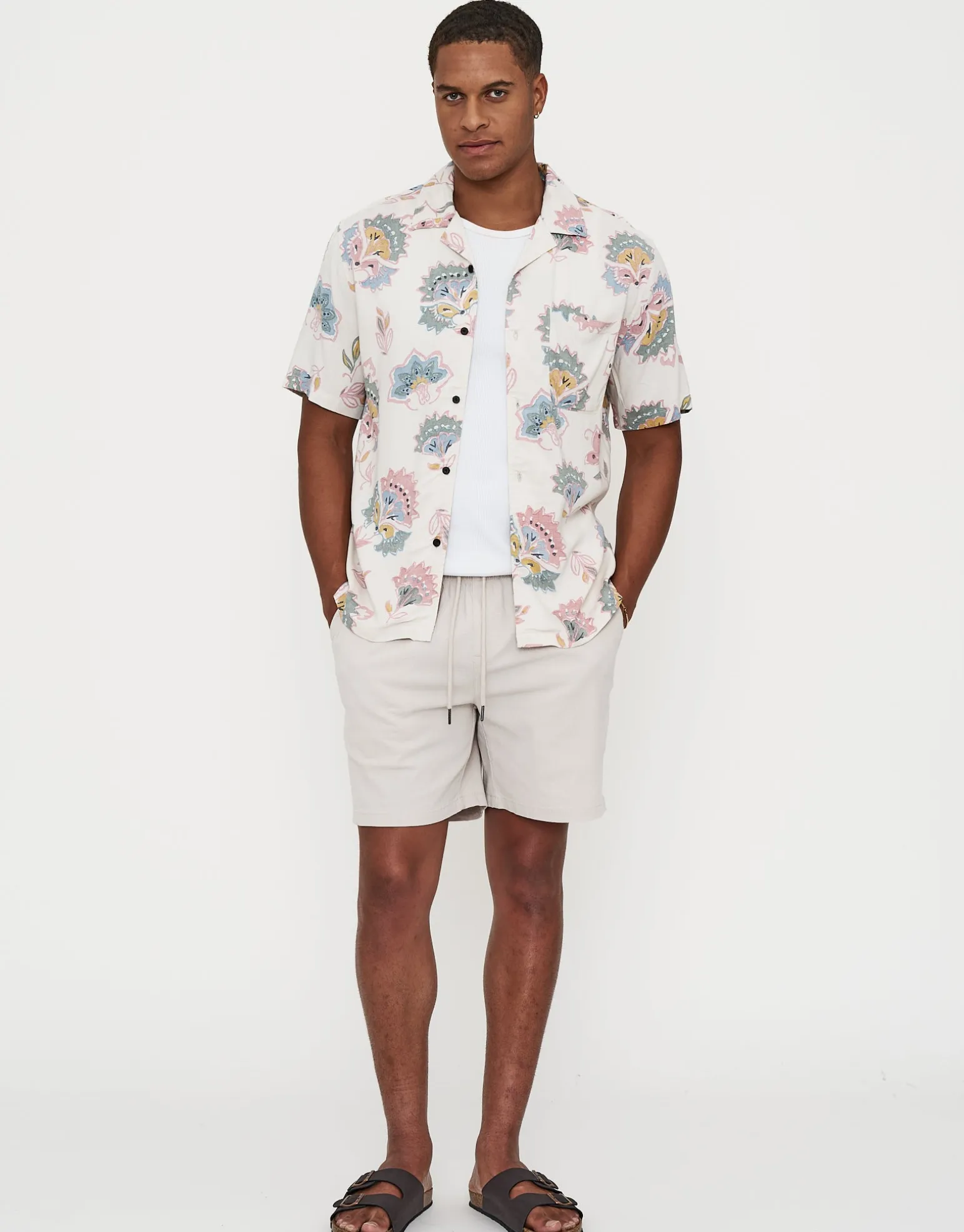 Lotus Short Sleeve Shirt in Ecru