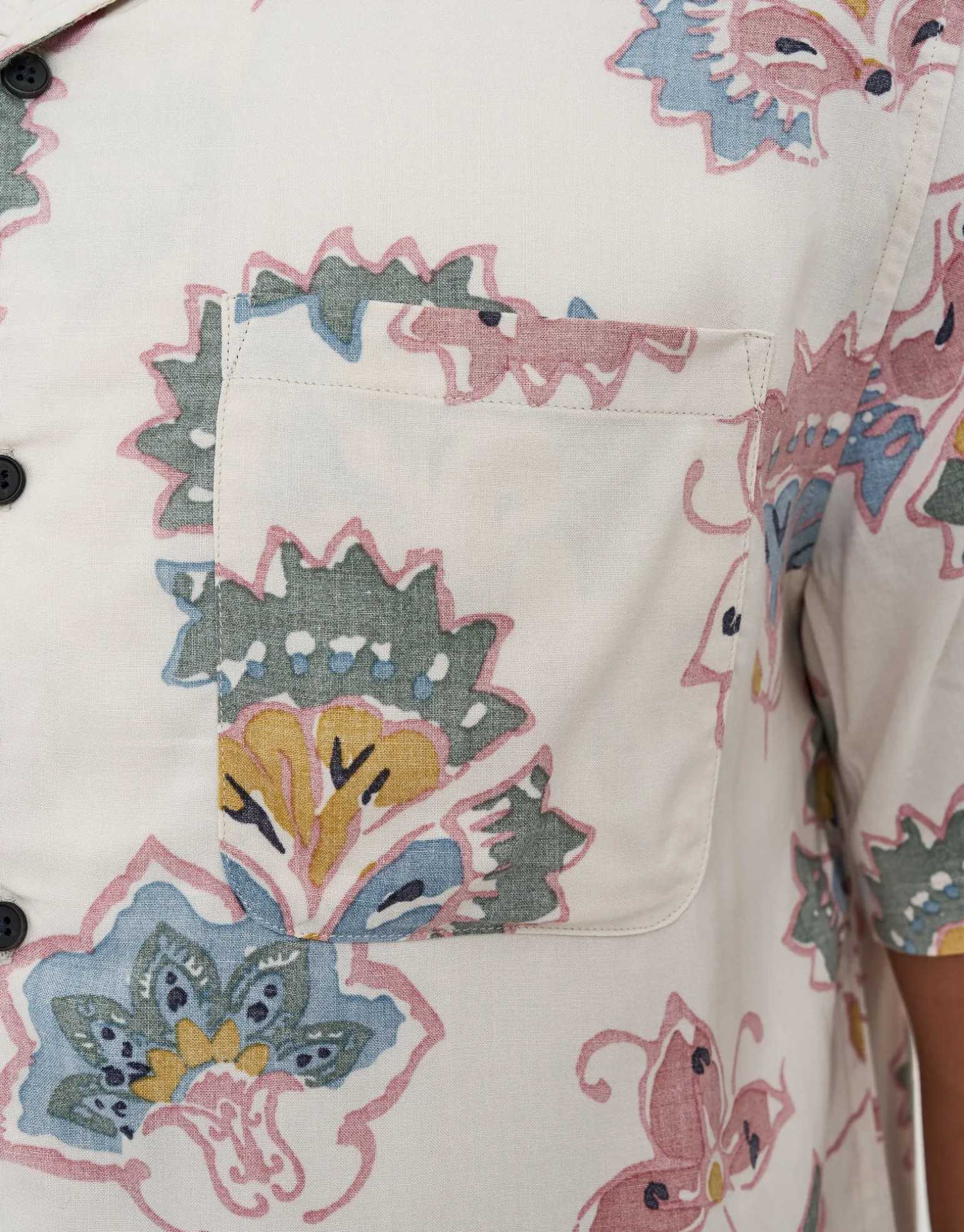 Lotus Short Sleeve Shirt in Ecru