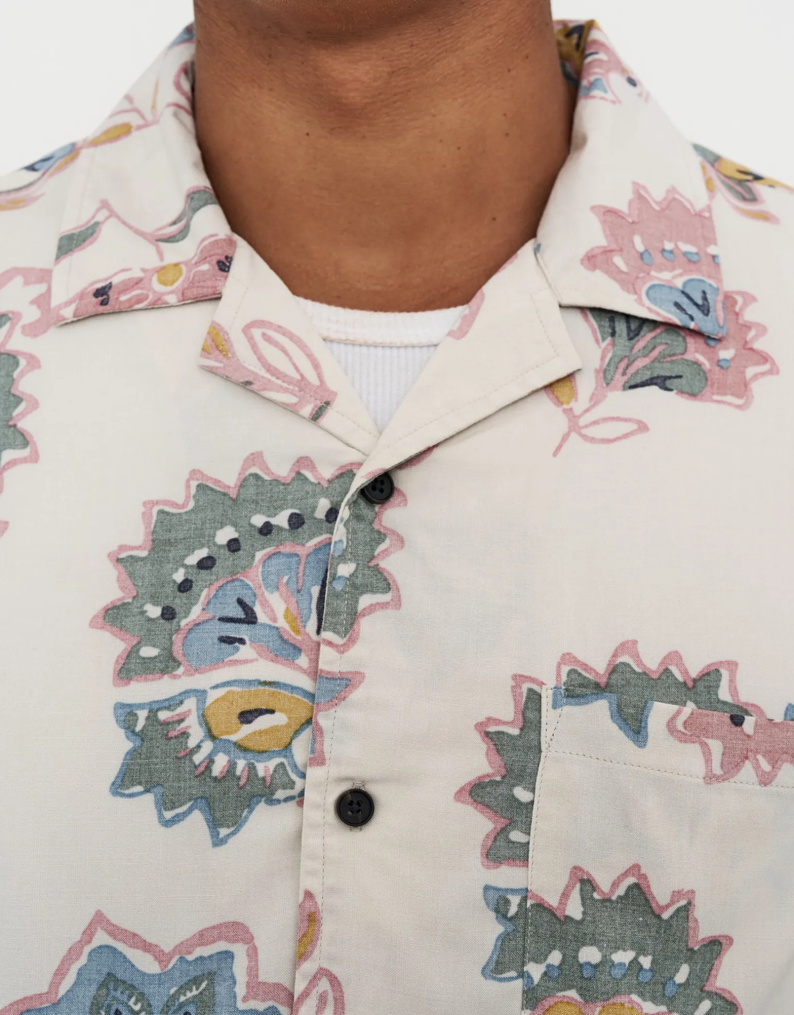 Lotus Short Sleeve Shirt in Ecru