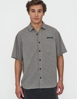 Madison Check Short Sleeve Shirt in Brown