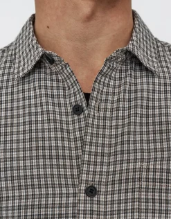 Madison Check Short Sleeve Shirt in Brown