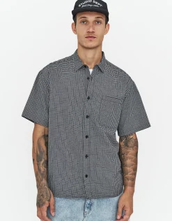 Madison Check Short Sleeve Shirt in Brown