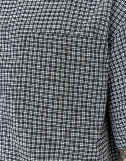 Madison Check Short Sleeve Shirt in Black