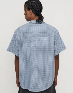 Madri Check Short Sleeve Shirt in Blue