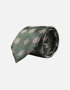 Medallion Textured Slim Tie in Copper