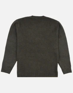 Melange Crew Neck Knit in Khaki