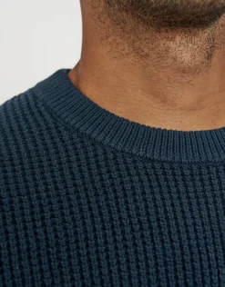 Melange Crew Neck Knit in Khaki