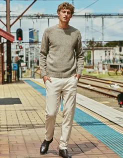 Melange Crew Neck Knit in Sand