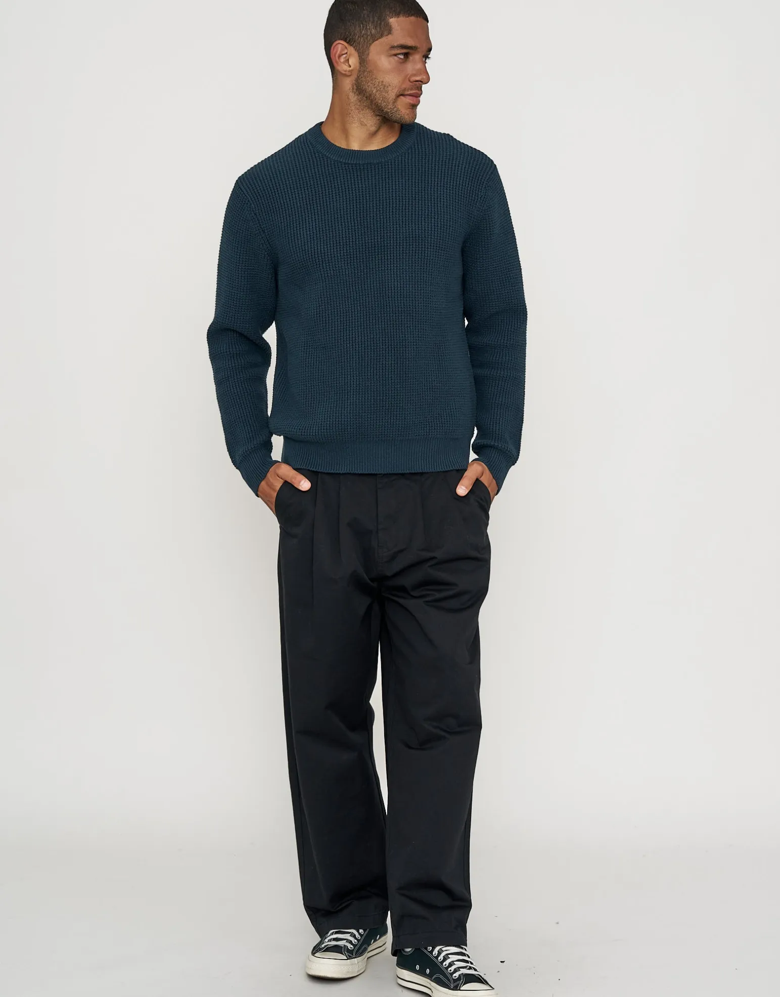 Melange Crew Neck Knit in Sand