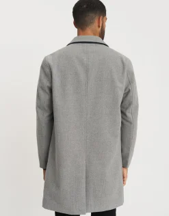 Melton Overcoat in Grey