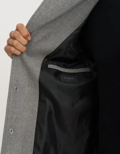 Melton Overcoat in Grey