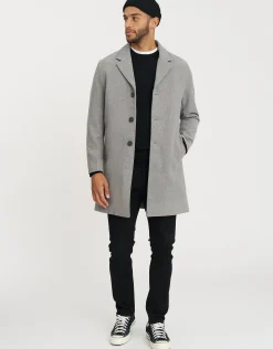 Melton Overcoat in Grey