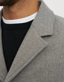 Melton Overcoat in Grey
