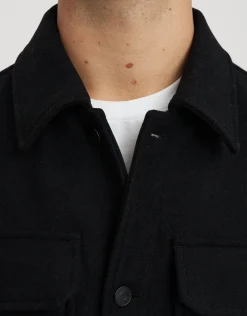 Melton Smart Jacket in Black