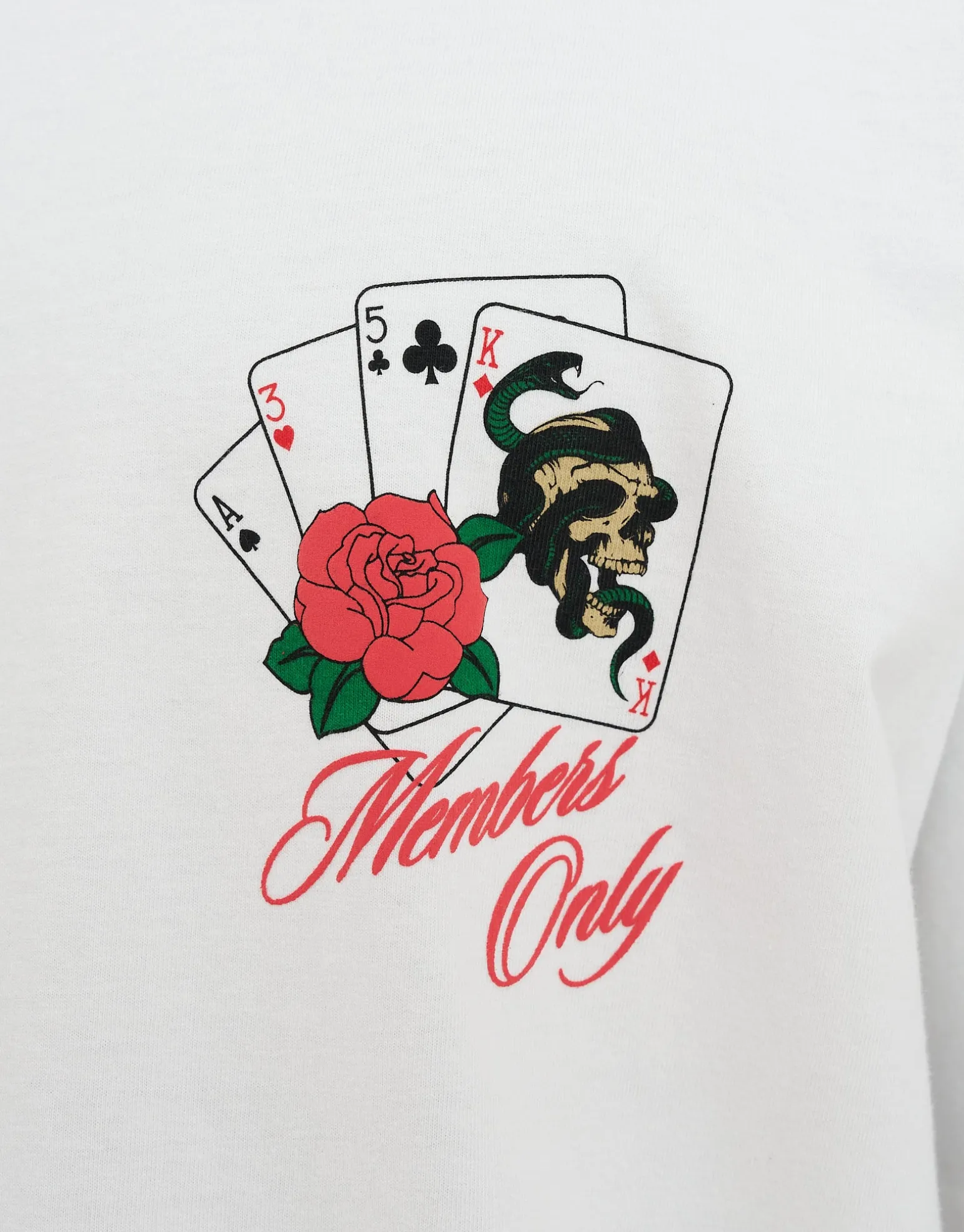Members Only Relaxed Fit T Shirt in Blanc