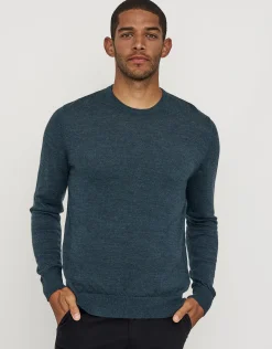 100% Merino Crew Neck Knit Jumper in Charcoal