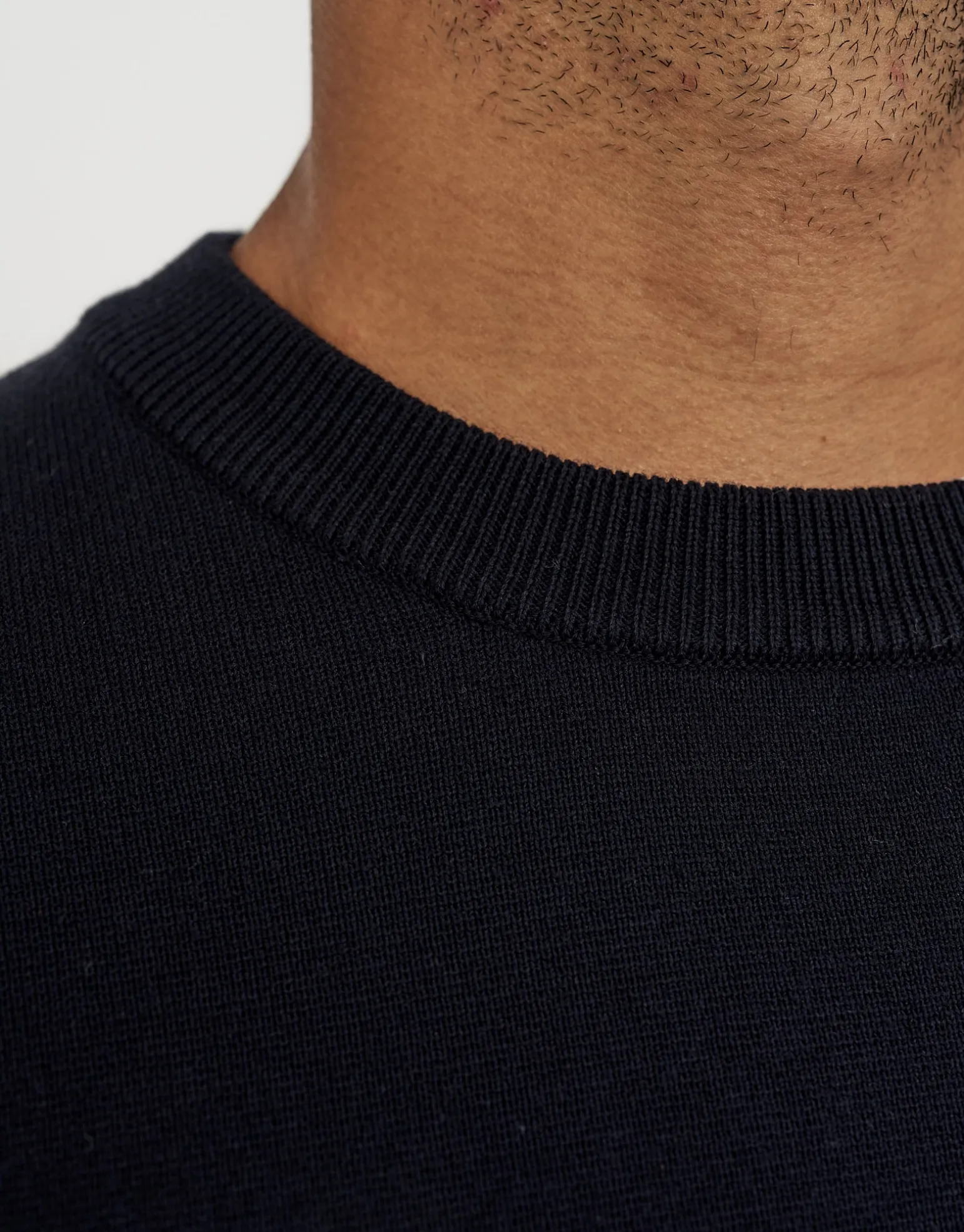 Milano Crew Neck Knit in Jet Black