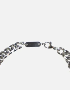 8mm Flat Curb Bracelet in Silver