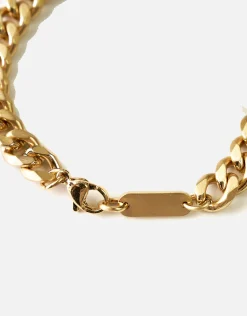 8mm Flat Curb Bracelet in Silver