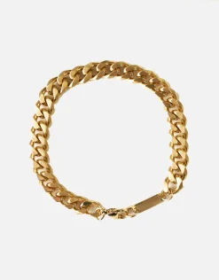 8mm Flat Curb Bracelet in Silver