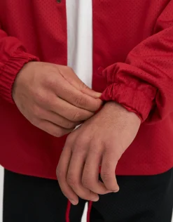 Monogram Coach Jacket in Red