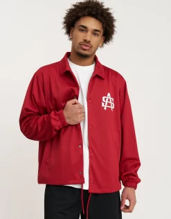 Monogram Coach Jacket in Red