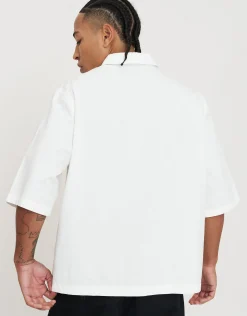 Monogram Short Sleeve Shirt in White