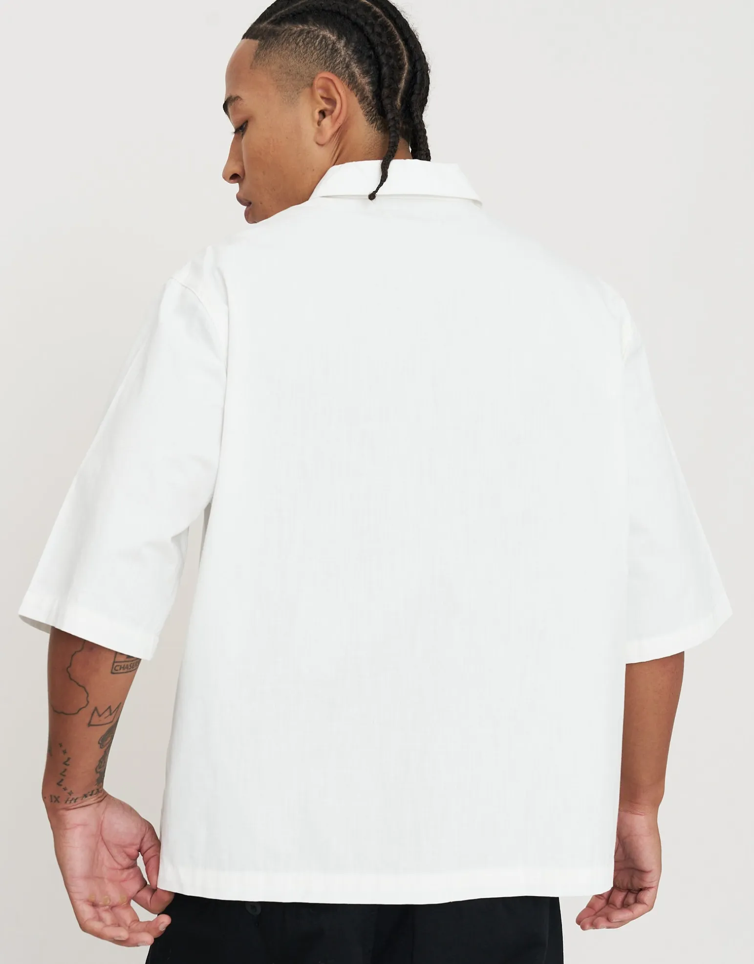 Monogram Short Sleeve Shirt in White