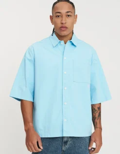 Monogram Short Sleeve Shirt in White