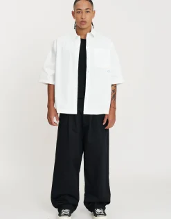 Monogram Short Sleeve Shirt in White