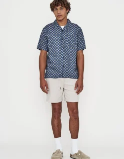 Mosaic Short Sleeve Shirt in Ombre Blue