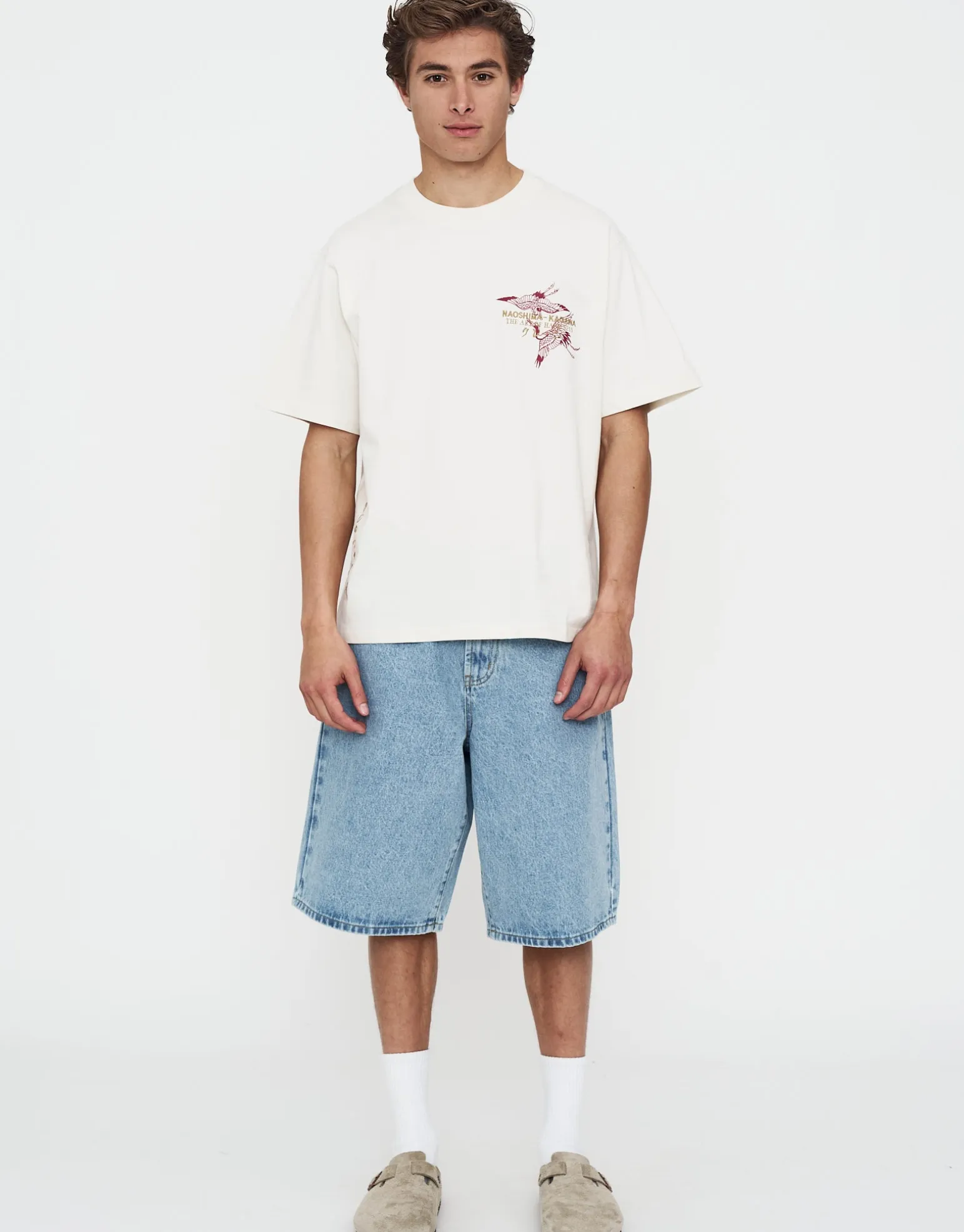 Naoshima Box Fit T Shirt in Snow