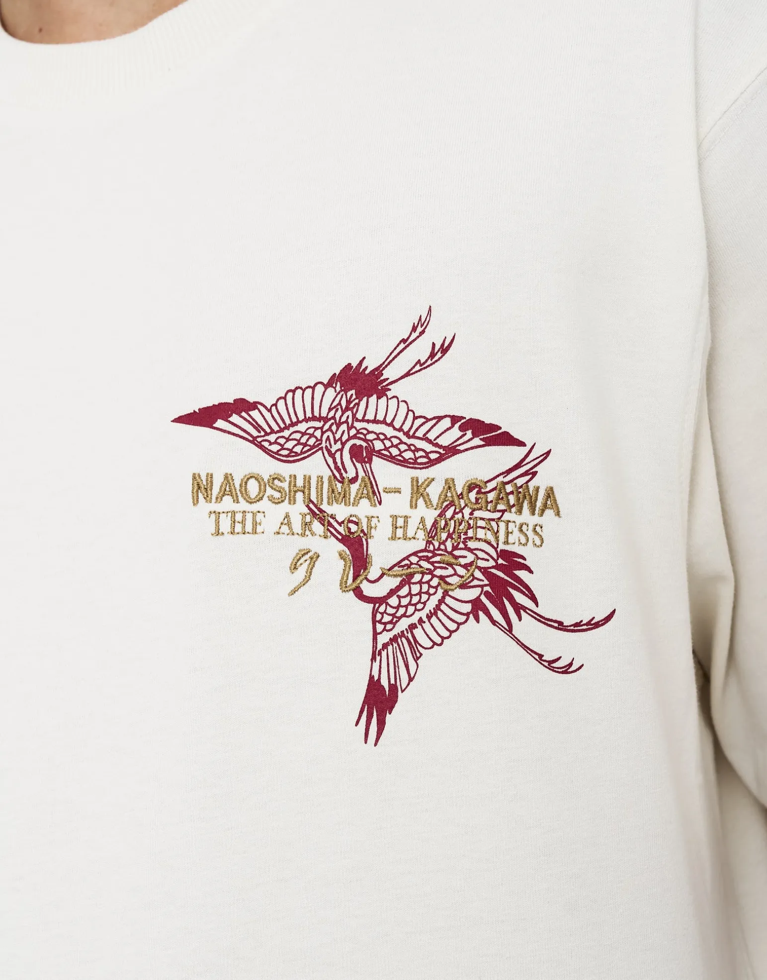 Naoshima Box Fit T Shirt in Snow