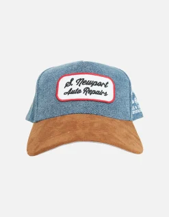 Newport Denim Cap in Washed Denim