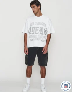 NFL Raiders Urban Box Fit T Shirt in Pewter Grey
