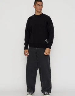 No Mercy Relaxed Knit Jumper in Black