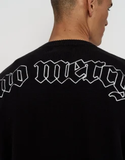 No Mercy Relaxed Knit Jumper in Black