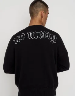 No Mercy Relaxed Knit Jumper in Black