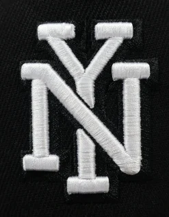 NY Embroidered Cap in Black