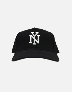 NY Embroidered Cap in Black