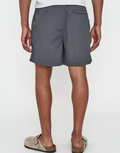 Nylon Leisure Club Print Shorts in Asphalt