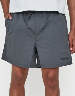 Nylon Leisure Club Print Shorts in Asphalt