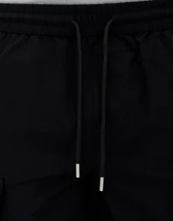 Nylon Zip Cargo Shorts in Tan
