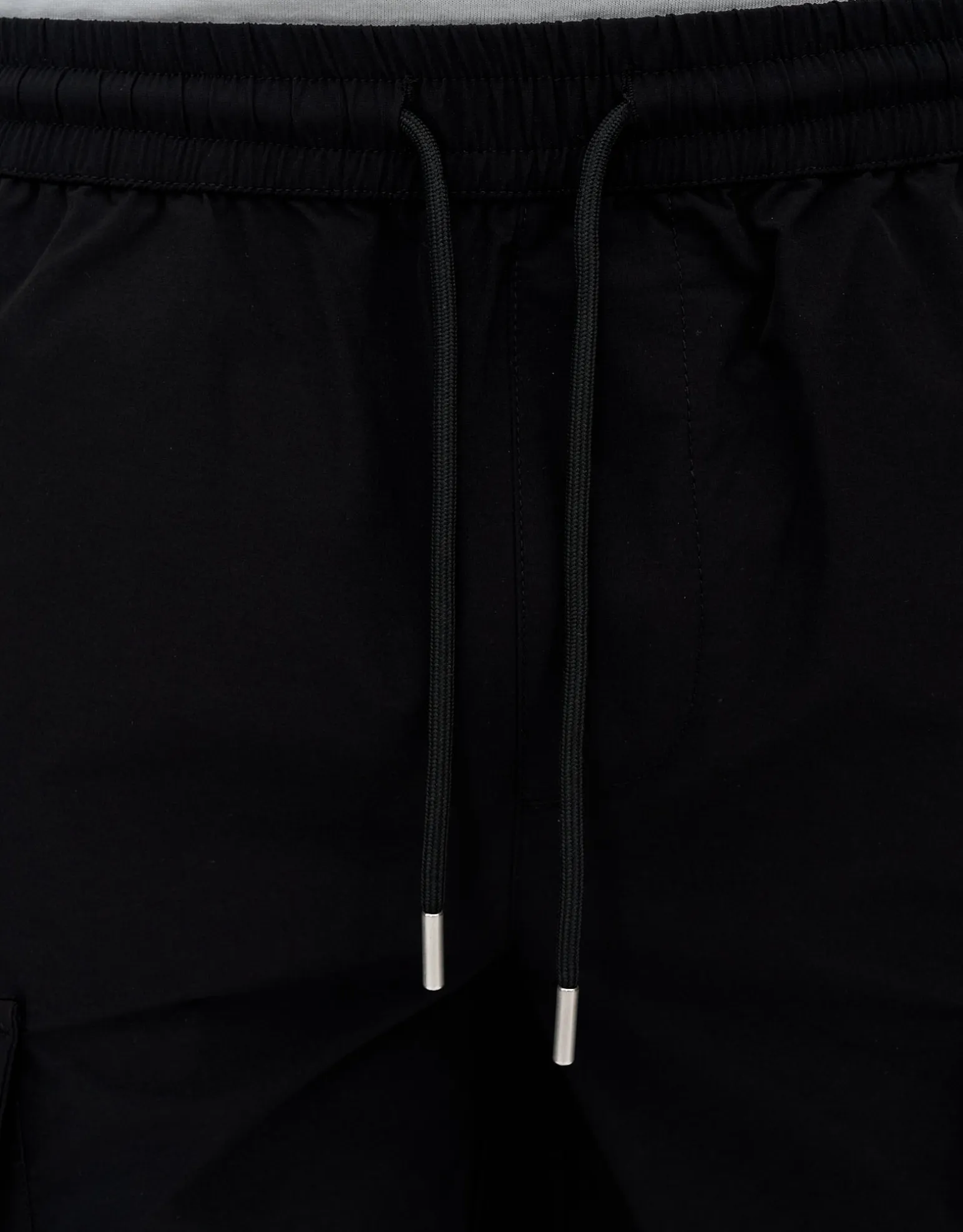 Nylon Zip Cargo Shorts in Tan