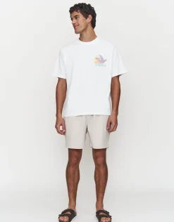 Oahu Paradise Relaxed Fit T Shirt in Optical White