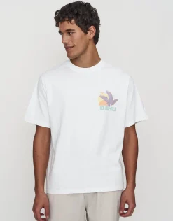 Oahu Paradise Relaxed Fit T Shirt in Optical White
