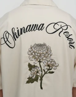 Okinawa Resort Short Sleeve Shirt in Cloud