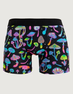 Organic Buzzy Mushroom Boxers in Black