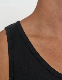 Organic Relax Fit Singlet in Black