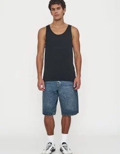 Organic Relax Fit Singlet in Black